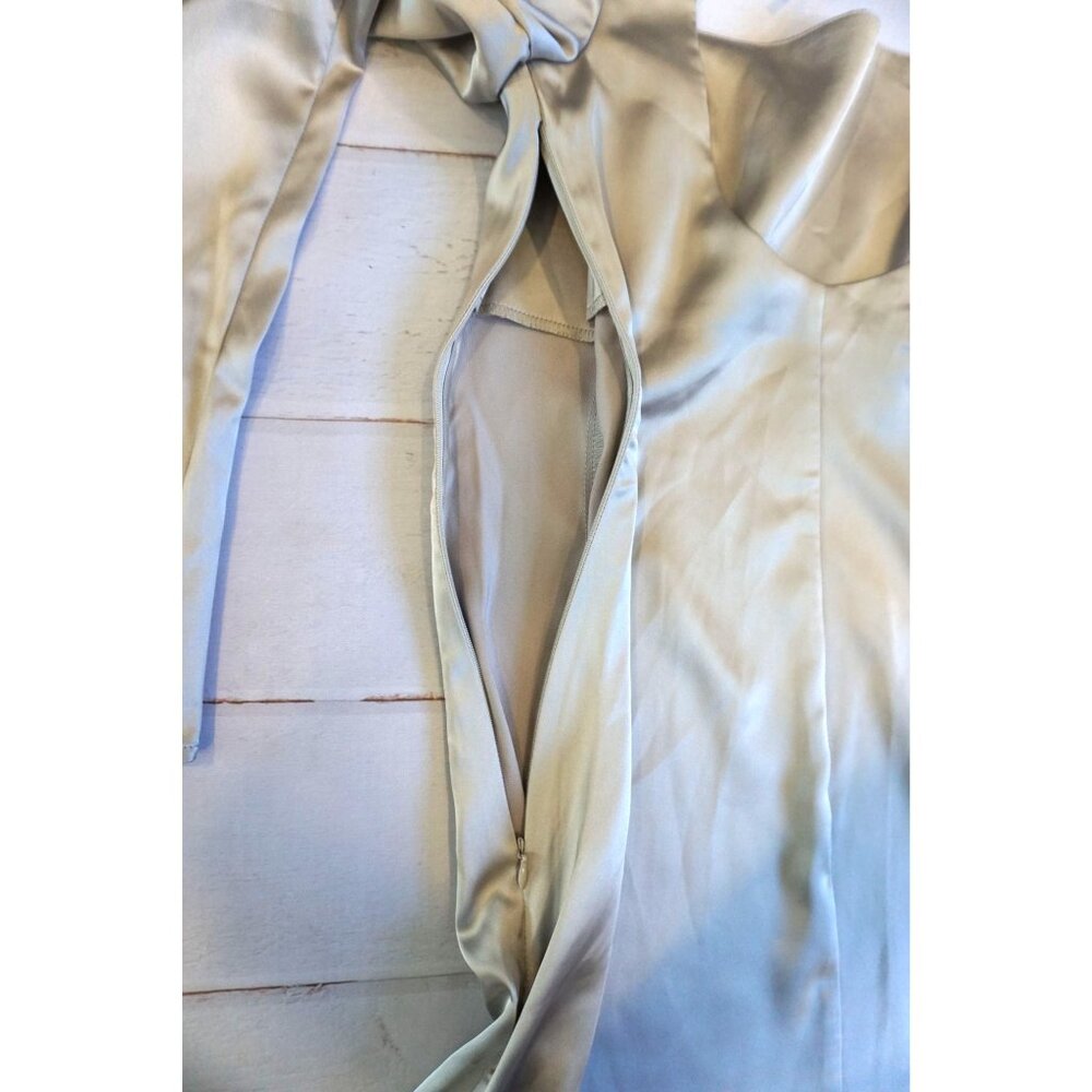 Wild Fable Silver Bell Long Sleeve Satin Mini Bodycon Holiday Dress - NWOT - Picture 8 of 9